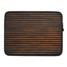 15 in Horizontal Brown Wood Print Laptop Sleeve by Design Express