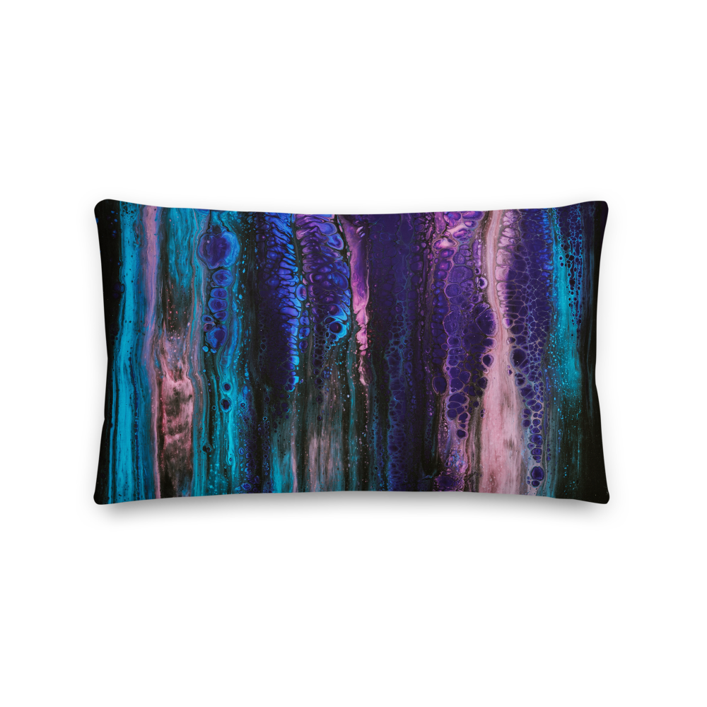 Default Title Purple Blue Abstract Rectangle Premium Pillow by Design Express