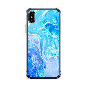 iPhone X/XS Blue Watercolor Marble iPhone Case by Design Express