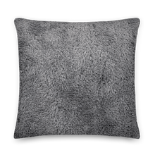 Soft Grey Fur Premium Pillow by Design Express