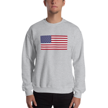 Sport Grey / S United States Flag "Solo" Sweatshirt by Design Express