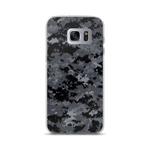 Samsung Galaxy S7 Edge Dark Grey Digital Camouflage Print Samsung Case by Design Express