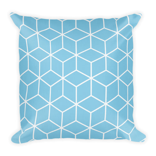 Default Title Diamonds Light Blue Square Premium Pillow by Design Express