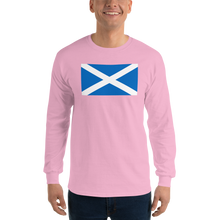Light Pink / S Scotland Flag "Solo" Long Sleeve T-Shirt by Design Express