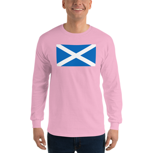 Light Pink / S Scotland Flag "Solo" Long Sleeve T-Shirt by Design Express