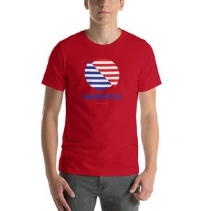 Red / S America "The Rising Sun" Short-Sleeve Unisex T-Shirt by Design Express