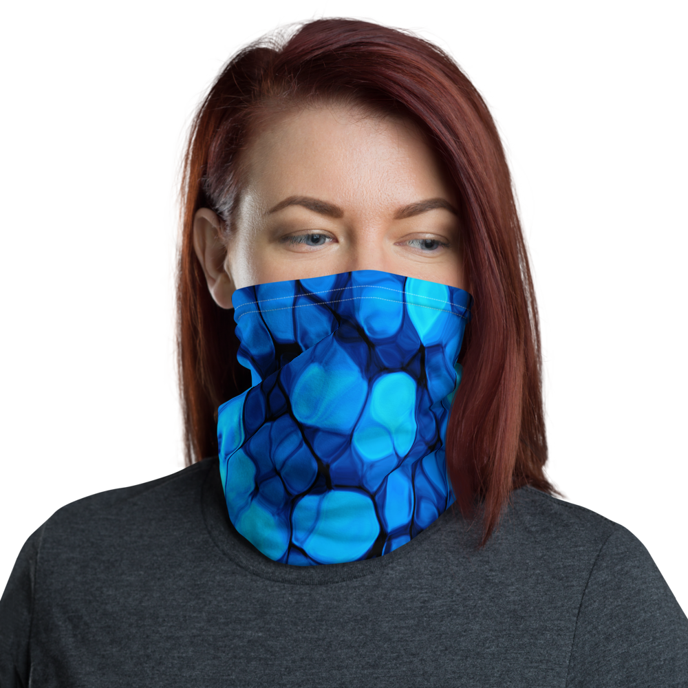 Default Title Crystalize Blue Neck Gaiter Masks by Design Express
