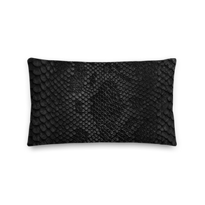 Default Title Black Snake Skin Rectangle Premium Pillow by Design Express