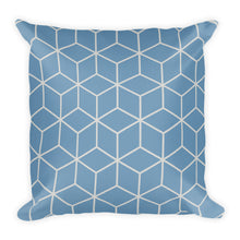 Diamonds Colonial Blue Square Premium Pillow by Design Express
