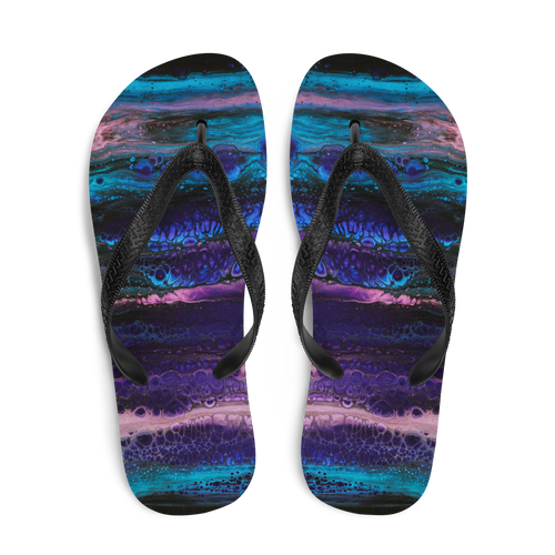 Purple Blue Abstract Flip-Flops by Design Express