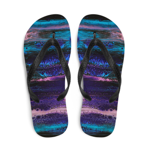 Purple Blue Abstract Flip-Flops by Design Express