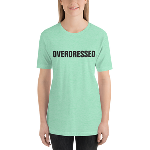 Heather Mint / S Overdressed Slogan Unisex T-Shirt by Design Express