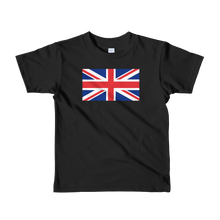 Black / 2yrs United Kingdom Flag "Solo" Short sleeve kids t-shirt by Design Express