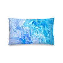 Default Title Blue Watercolor Marble Rectangle Premium Pillow by Design Express