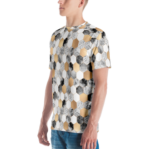 Hexagonal Pattern Men's T-shirt by Design Express