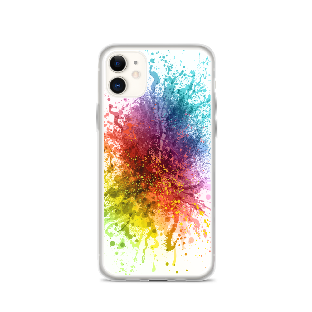 iPhone 11 Rainbow Paint Splash iPhone Case by Design Express