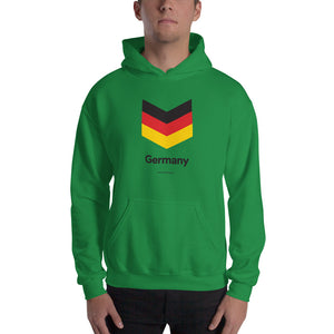 Irish Green / S Germany "Chevron" Hooded Sweatshirt by Design Express