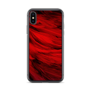 iPhone X/XS Red Feathers iPhone Case by Design Express
