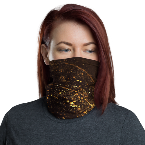 Default Title Gold Swirl Neck Gaiter Masks by Design Express