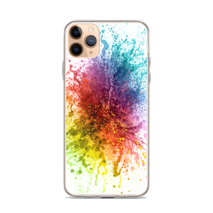 iPhone 11 Pro Max Rainbow Paint Splash iPhone Case by Design Express