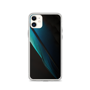 iPhone 11 Blue Black Feather iPhone Case by Design Express