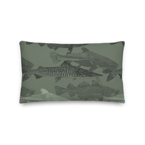 Army Green Catfish Rectangle Premium Pillow by Design Express