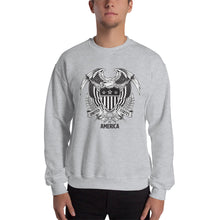 Sport Grey / S United States Of America Eagle Illustration Sweatshirt by Design Express