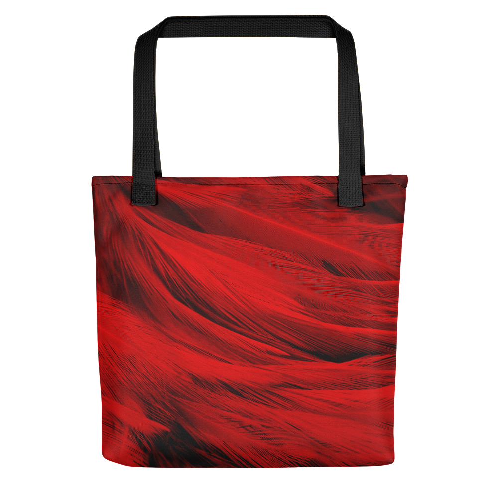 Default Title Red Feathers Tote Bag by Design Express