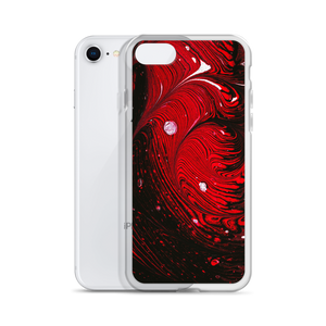 Black Red Abstract iPhone Case by Design Express