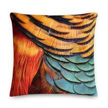 22×22 Golden Pheasant Square Premium Pillow by Design Express