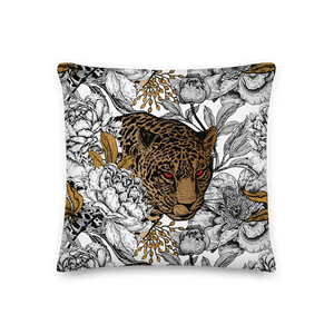 18×18 Leopard Head Square Premium Pillow by Design Express