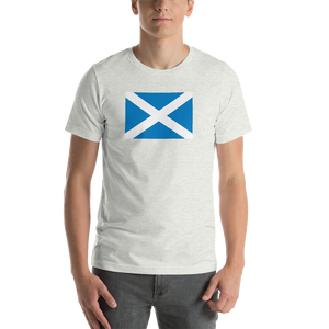 Ash / S Scotland Flag "Solo" Short-Sleeve Unisex T-Shirt by Design Express