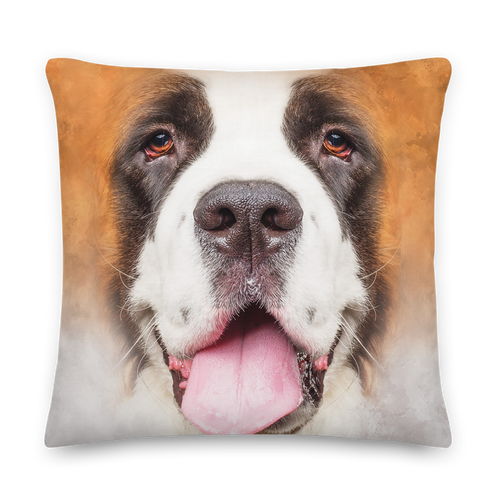 22×22 Saint Bernard Dog Premium Pillow by Design Express