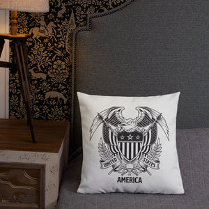 United States Of America Eagle Illustration Premium Pillow by Design Express