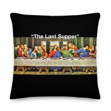 The Last Supper Black Square Premium Pillow by Design Express