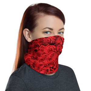 Red Rose Pattern Neck Gaiter Masks by Design Express