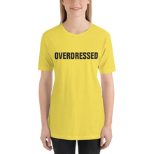 Yellow / S Overdressed Slogan Unisex T-Shirt by Design Express