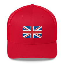 Red United Kingdom Flag "Solo" Trucker Cap by Design Express