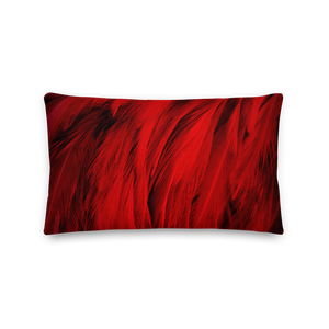 Red Feathers Rectangle Premium Pillow by Design Express