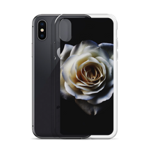 White Rose on Black iPhone Case by Design Express