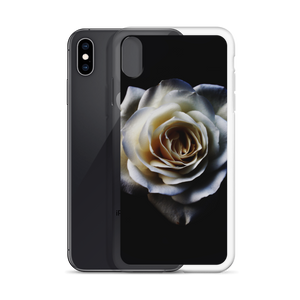 White Rose on Black iPhone Case by Design Express