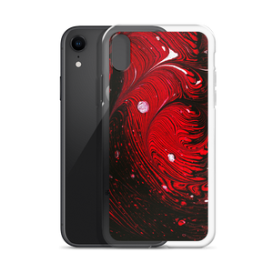 Black Red Abstract iPhone Case by Design Express