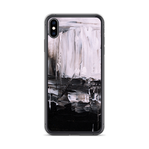 iPhone XS Max Black & White Abstract Painting iPhone Case by Design Express