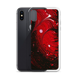 Black Red Abstract iPhone Case by Design Express