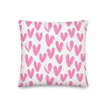 Pink Heart Pattern Premium Pillow by Design Express