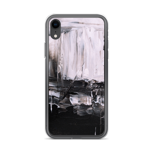 iPhone XR Black & White Abstract Painting iPhone Case by Design Express