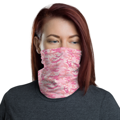 Default Title Baby Pink Camo Neck Gaiter Masks by Design Express
