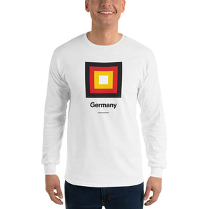 White / S Germany "Frame" Long Sleeve T-Shirt by Design Express