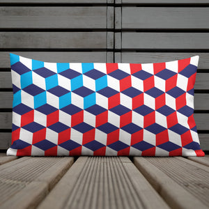 America "Cubes" Patterns Rectangular Premium Pillow by Design Express
