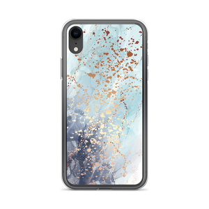 iPhone XR Soft Blue Gold iPhone Case by Design Express